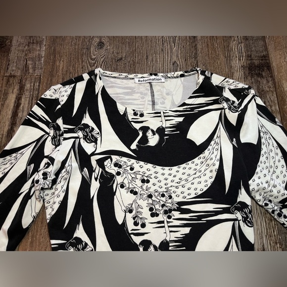 Reformation Kenmare Dress In Persephone Long Sleeve Mini Size Small - Picture 3 of 6